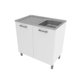 thumbnail image 3 of Mueble Cocina Base Para Lavaplatos 2 Puertas (Sin Lavaplatos) Blanco, 3 of 6