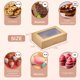 thumbnail image 2 of Cajas para galletas Leafiew, paquete de 30 unidades, 9 x 6 x 3 pulgadas con ventana para regalar, 2 of 6