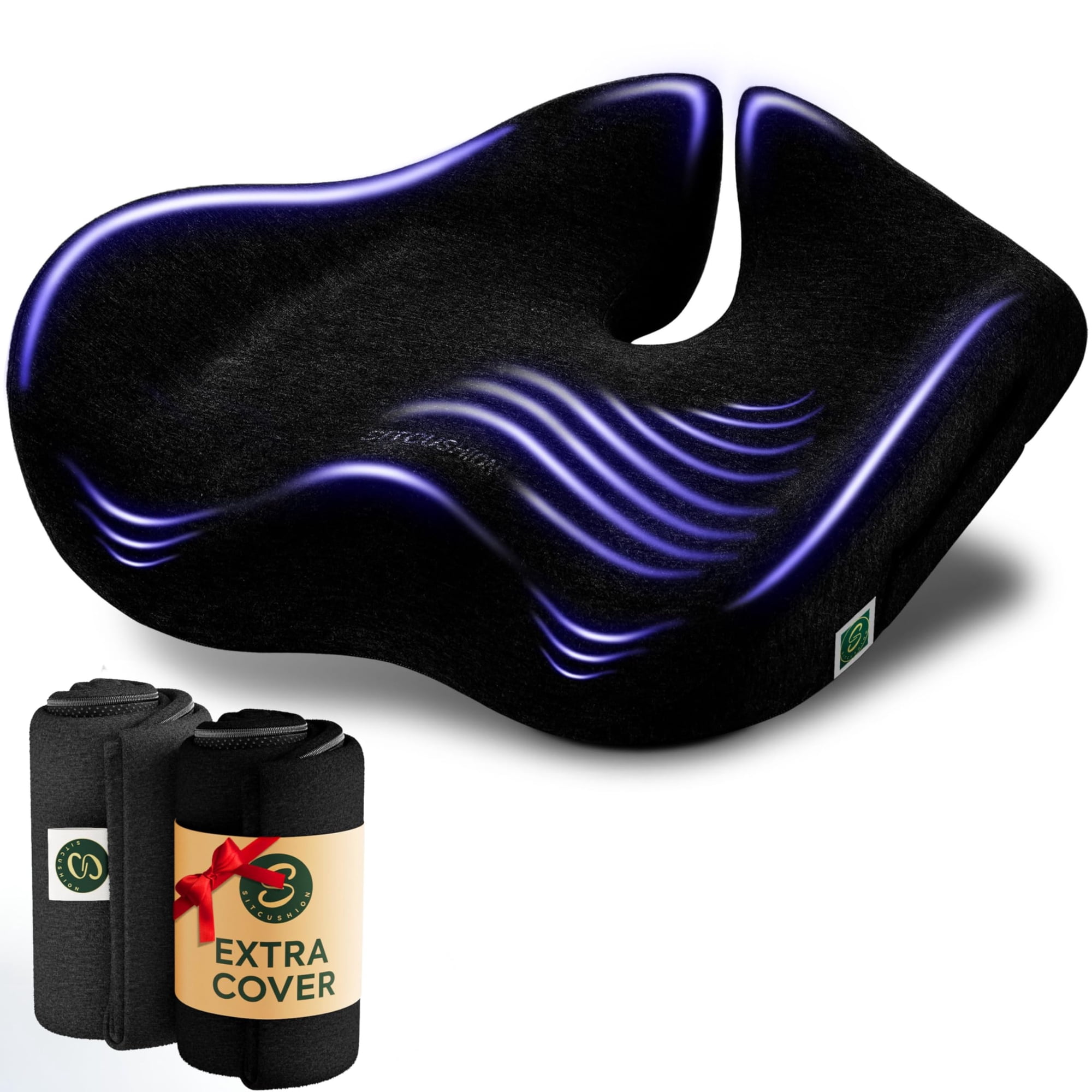Sitcushion - Cojín De Asiento Con Alivio De Presión X Large Negro