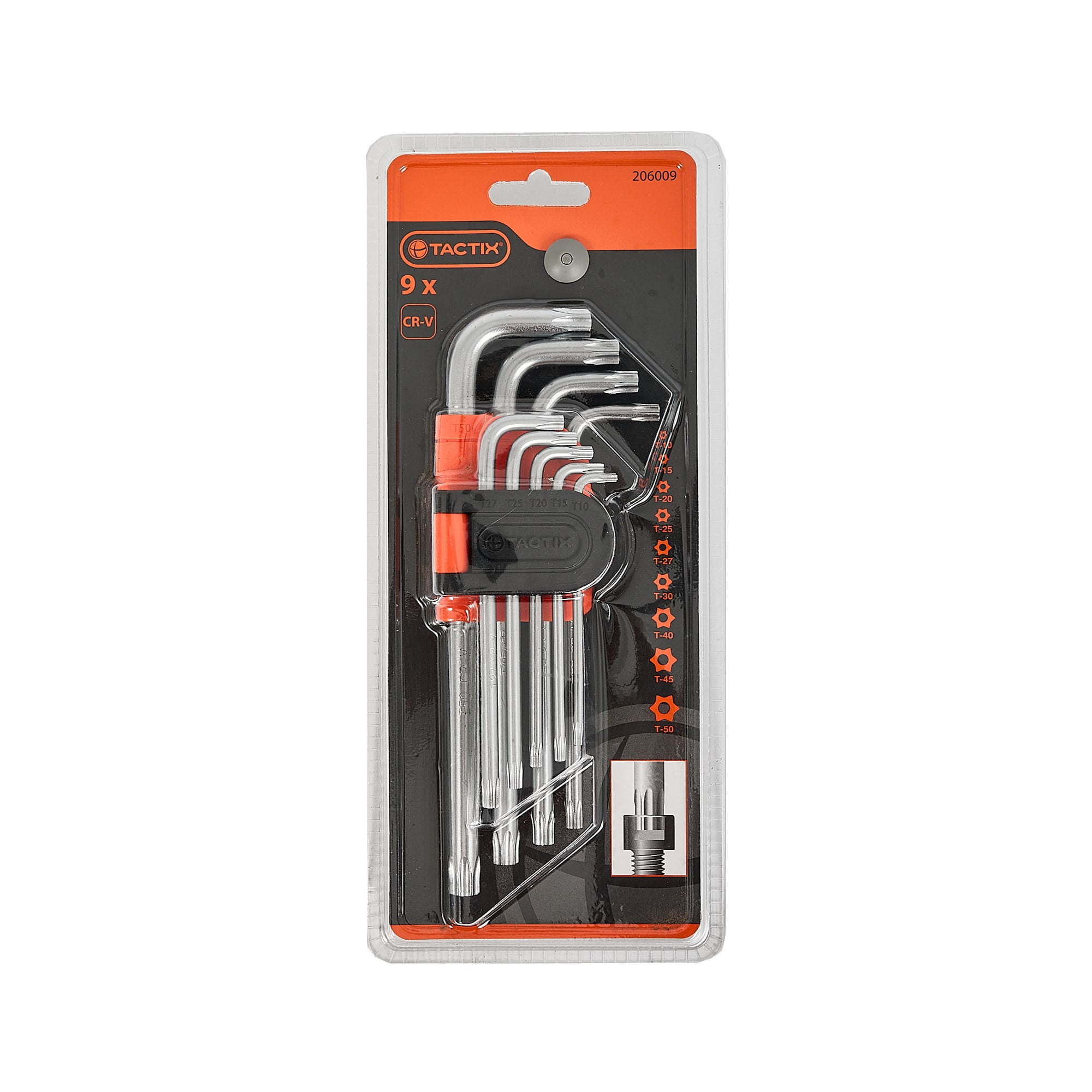 Tactix - Set 9 Piezas Llaves Torx