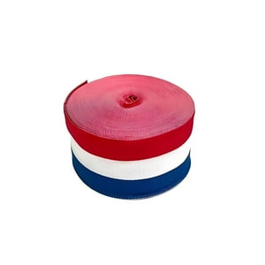 Genérico - Listón Decorativo 20 Metros Tricolor Blanco Azul Rojo