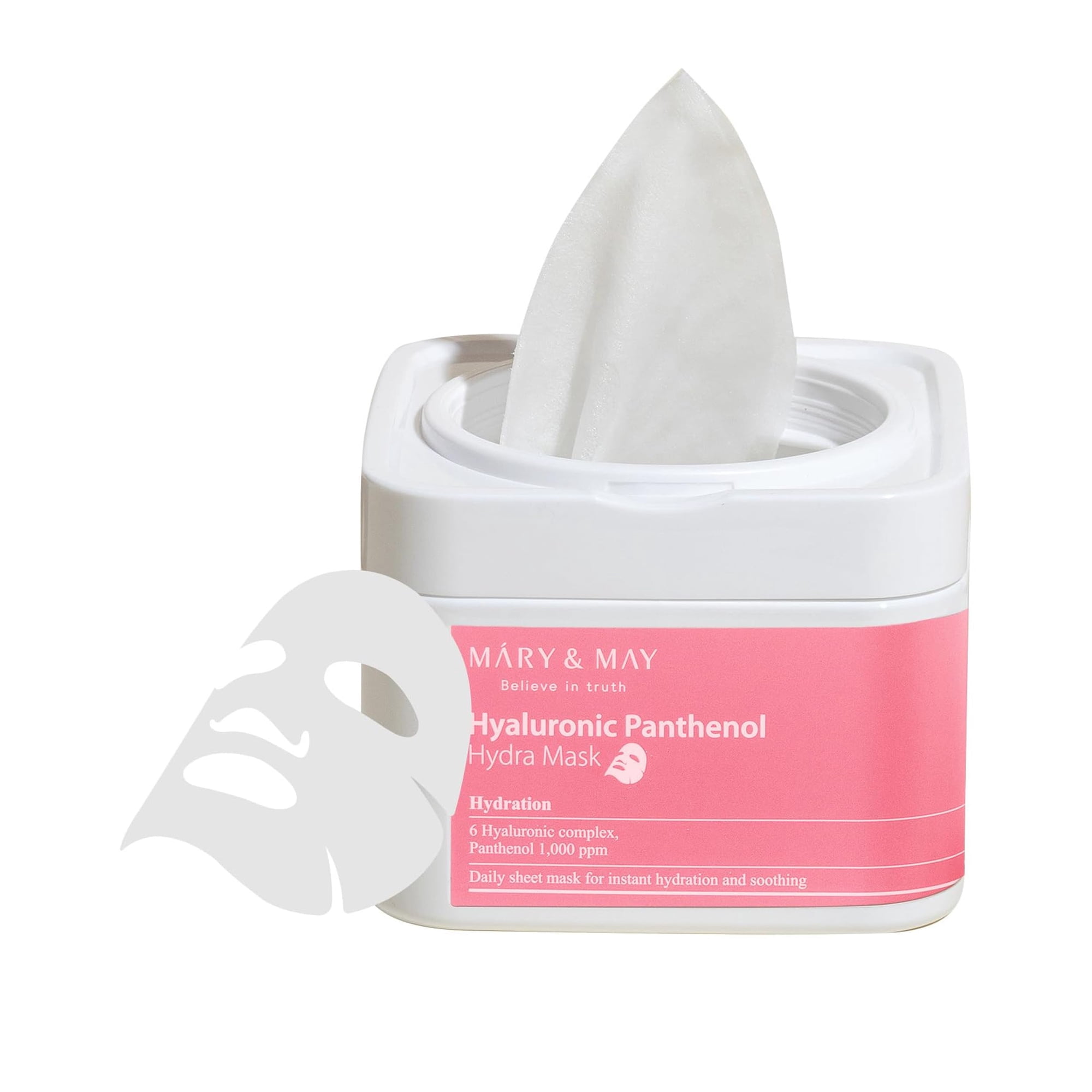 Mascarilla Mary&may Hyaluronic Panthenol Hydra 30 Hojas