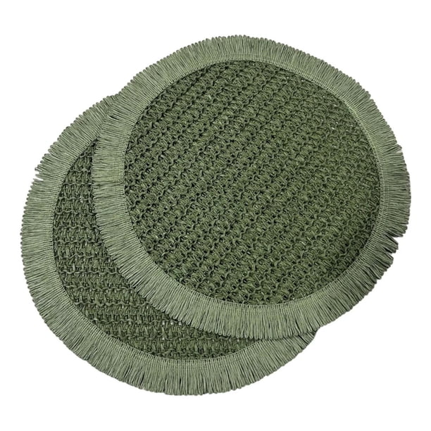 Set 2 Individual De Mesa Pack 2 Individual Tejido Colores verde