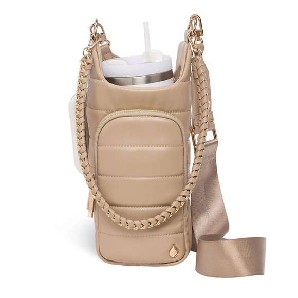 Portabotellas WanderFull 40 oz Cuero vegano Taupe