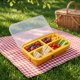 thumbnail image 2 of Caja Bento REGALWOVEN para Adultos, Contenedor de Preparación de Comidas de 500ml de Silicona a Prueba de Fugas para Trabajo y Viaje Naranja-1, 2 of 6