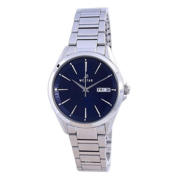 Reloj De Pulsera Para Mujer De 16 Mm Casual De Acero Inoxidable Con Esfera Azul