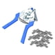 thumbnail image 4 of Alicates De Anillo De Cerdo M Tipo Clips Alicates Abrazadera Para Jaulas De Aves De Corral Jaulas De Animales Azul, 4 of 5