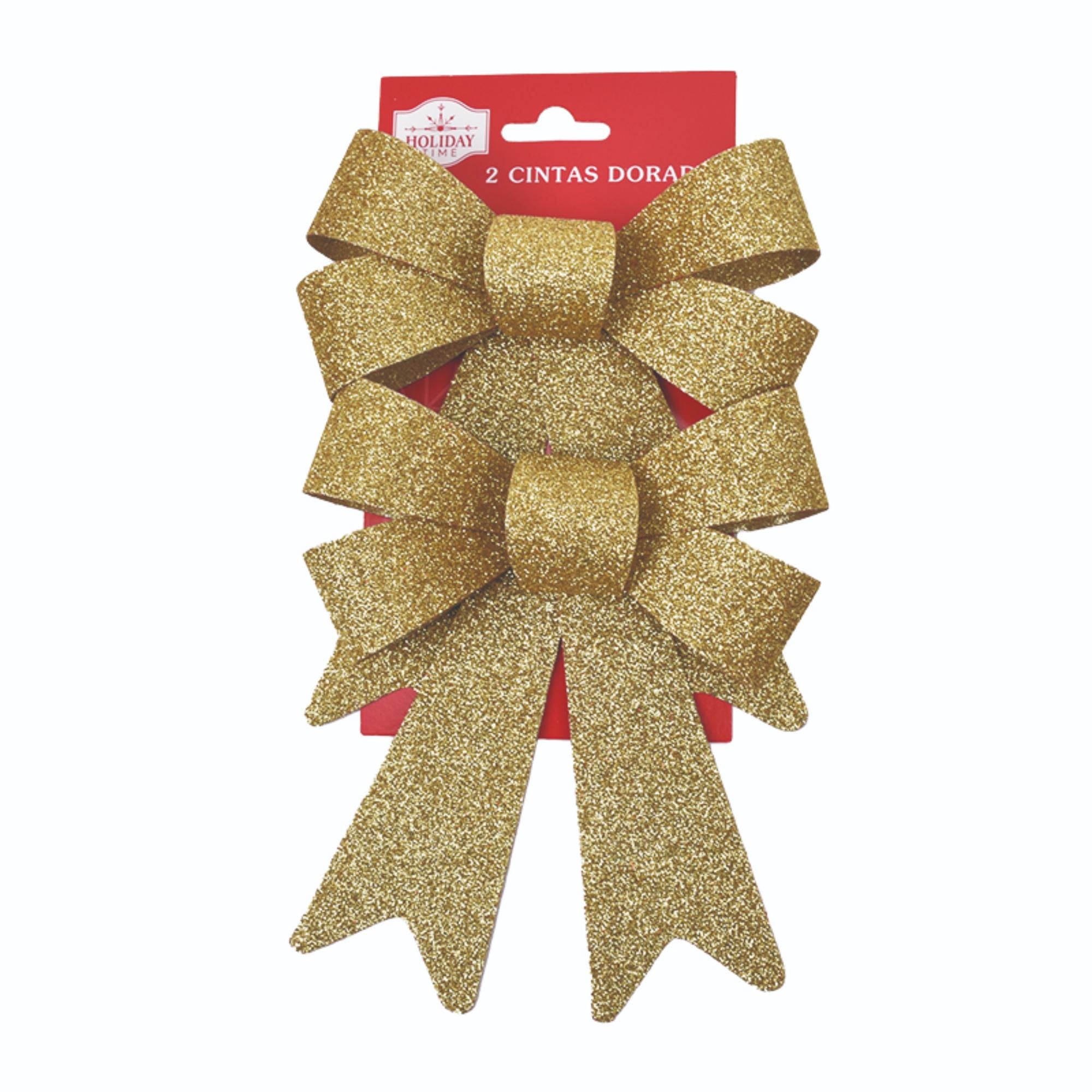 2 Cintas Dorada Holiday Time