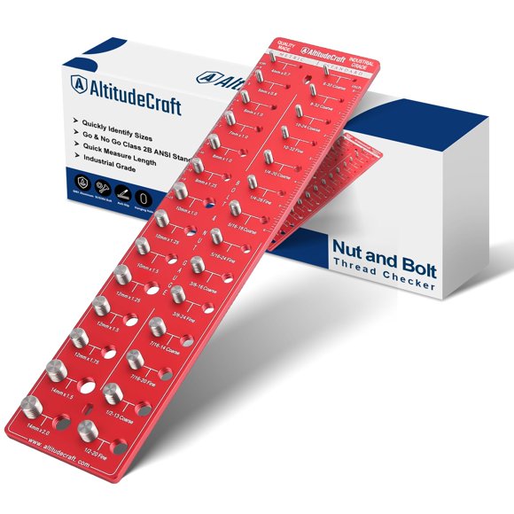 Comprobador de roscas, corrector de roscas de tuercas y tornillos AltitudeCraft