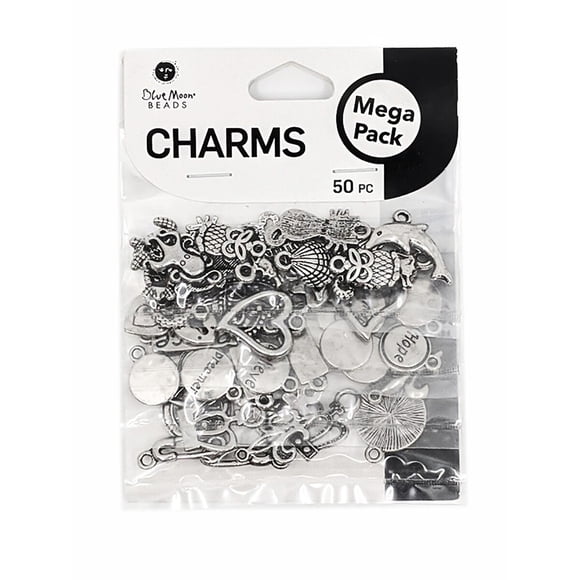 Dijes Blue Moon Beads 50 Metal Plateado para Bisutería