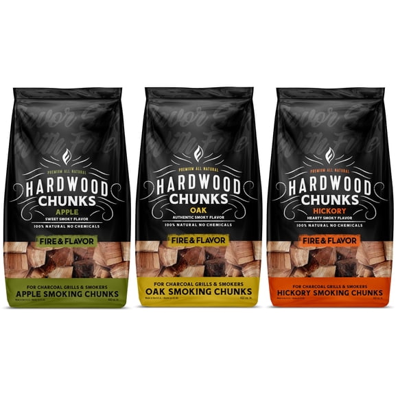 Paquete de trozos de madera premium Fire & Flavor para ahumadores