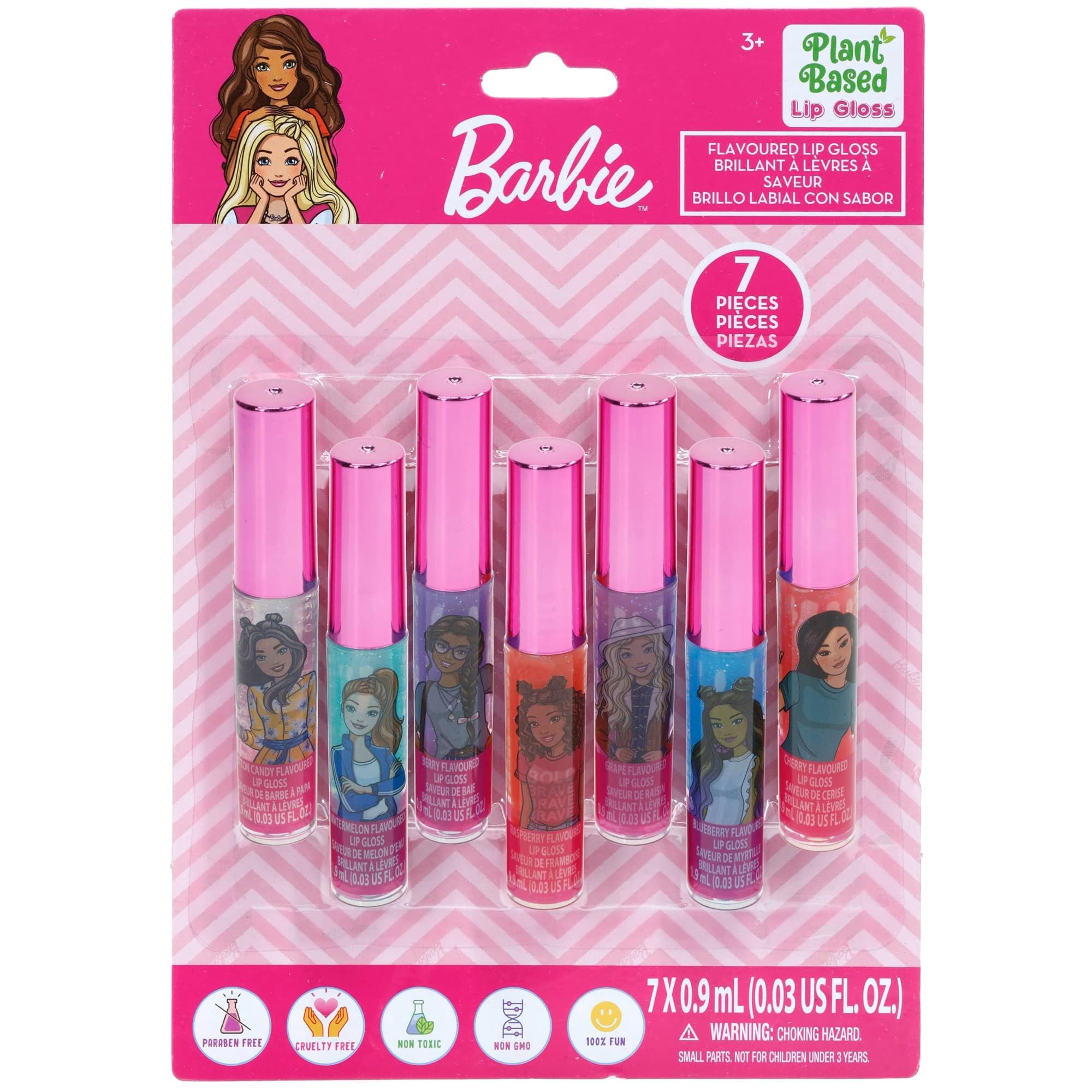 Set De Maquillaje Townley Girl Barbie Movie, 7 Piezas, Brillo De Labios Vegano