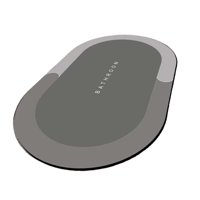 Magideal - Alfombrilla De De Diatomita, Suave Y Cómoda, Superabsorción De Agua, Antideslizante, De Secado Para Alfombra De De , Alfombras , Gris Ovalado L Ovalada Gris L