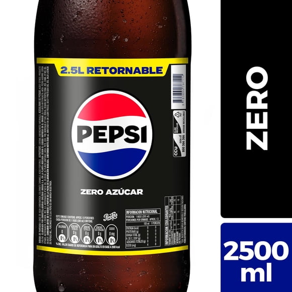 Bebida Zero Sabor Cola Botella Retornable, 2,5 L