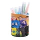 thumbnail image 1 of Wiggles-theme Cylinder Pen Holder Pencil Organizer with Flannel Lining PVC Leather Material Cardboard Base for study work 10*8CM, 1 of 6
