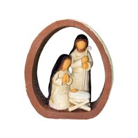 Bothyi - Figura Colgante De Escritorio De La Sagrada Familia, Adorno De Navidad Para Dormitorio, Granja, Oficina, Marrón