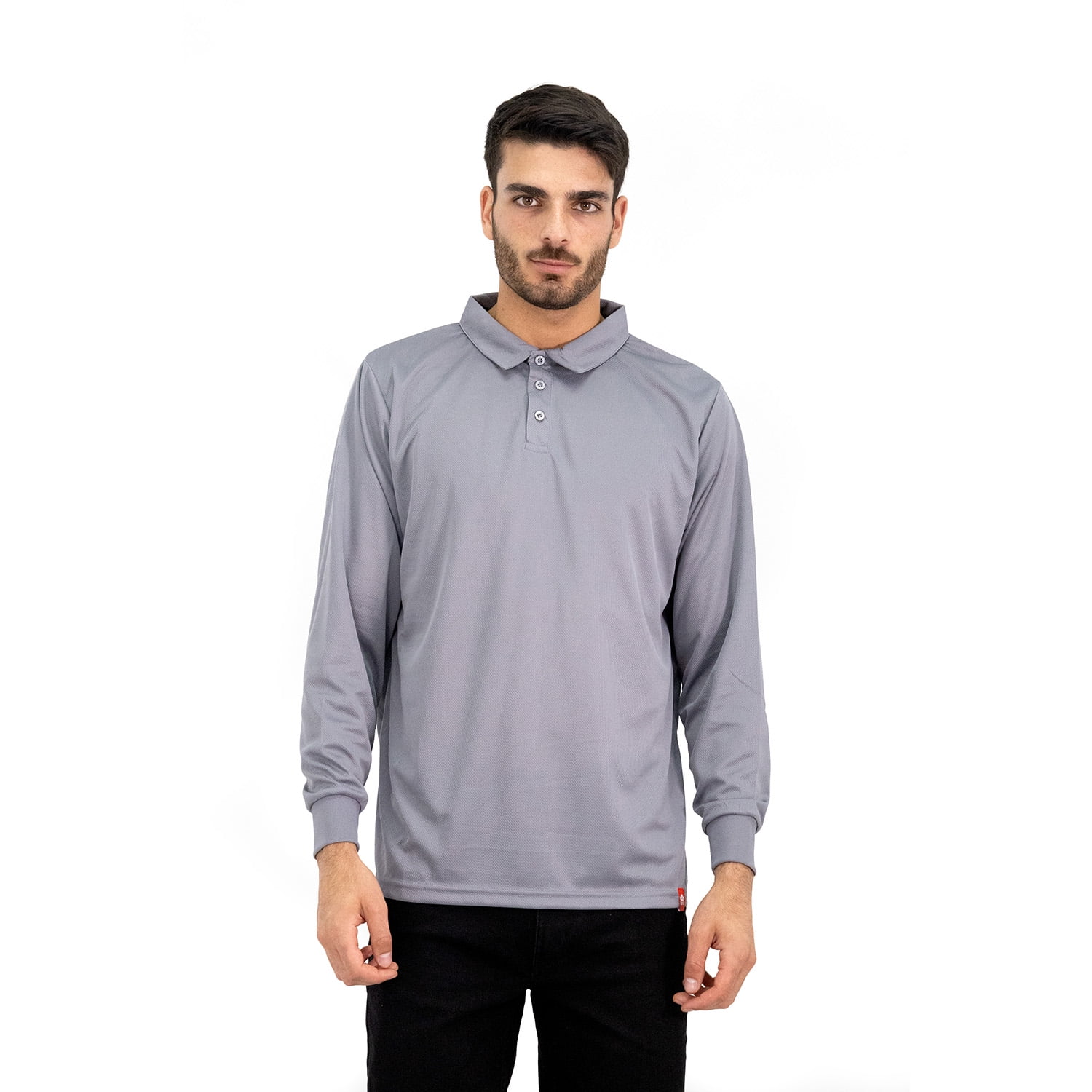 Polera Cooldry Quebec Manga Larga Gris