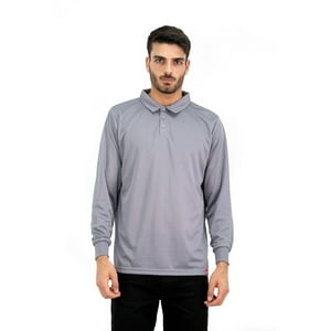 Polera Cooldry Quebec Manga Larga Gris