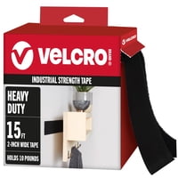 Velcro Brand - Cinta Adhesiva Marca Velcro Heavy Duty De 15 M X 5 Cm, Color Negro