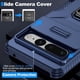thumbnail image 3 of Funda Armada para Google Pixel 7 Pro con Tapa Deslizante y Soporte Magnético Giratorio Azul, 3 of 5