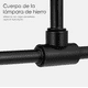 thumbnail image 3 of Lámpara de techo colgante moderna 6 focos color negro, 3 of 3