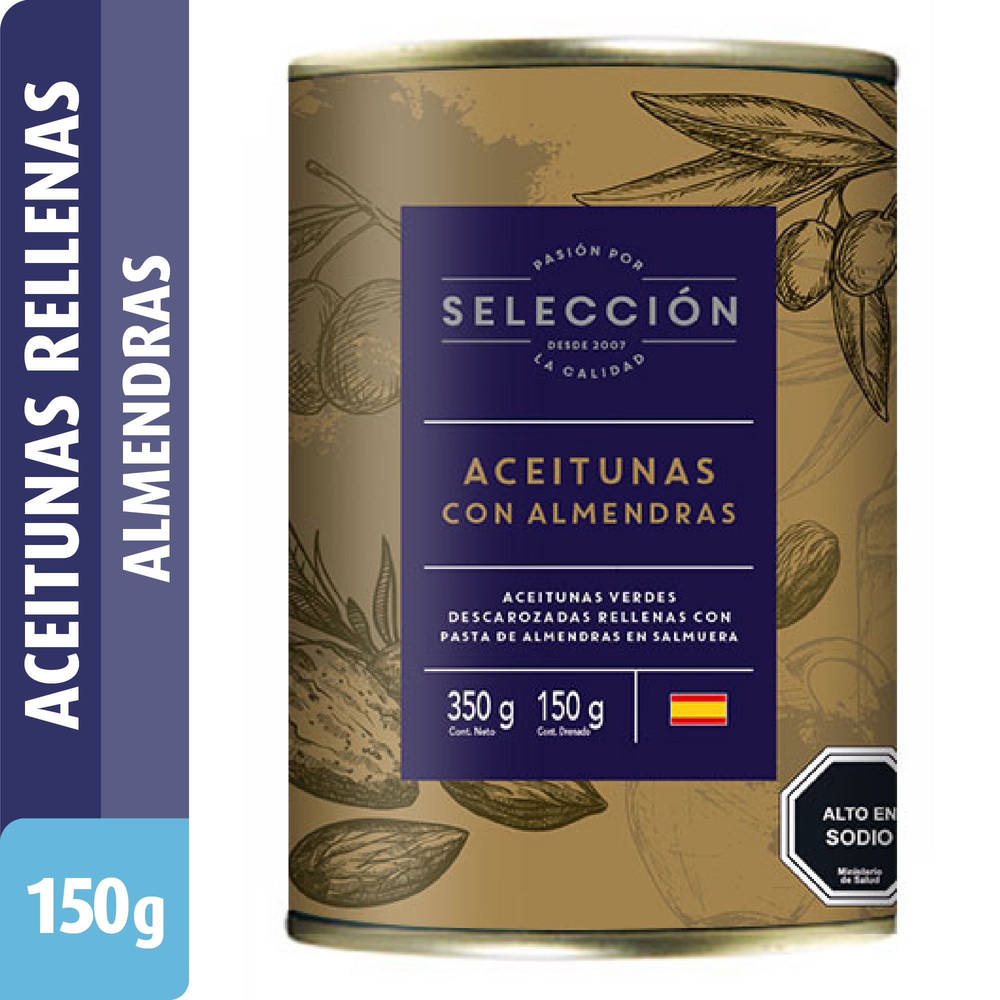 Aceitunas Rellenas Con Almendras Drenado 150 g - Neto 350 g Selección