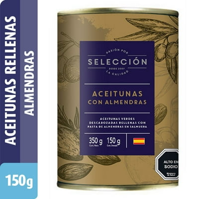 Aceitunas Rellenas Con Almendras Drenado 150 G - Neto 350 G Selección