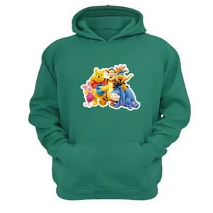 Genérico - Polerón Canguro Osito Come Miel Verde Aguamarina Talla Xl Unisex