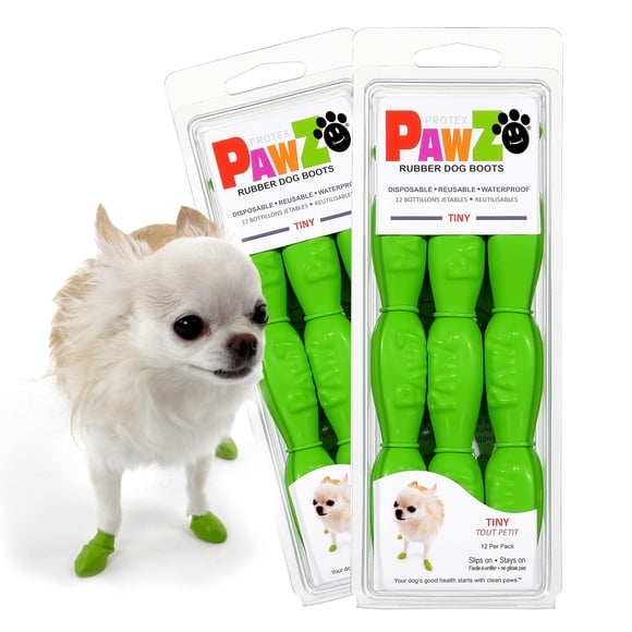 Botas para perros Protex PawZ de goma para todo tipo de clima, impermeables, verdes