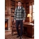 thumbnail image 2 of INSPIRE CHIC Chaqueta de Suéter de Punto a Cuadros con Forro de Lana y Cremallera con Capucha y Cordón para Hombre S Gris Claro, 2 of 6