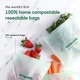 thumbnail image 2 of Bolsas para sándwiches Compostic Home, compostables y resellables, 100 x 100 cm, 2 of 9