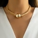 thumbnail image 1 of Gorgeous Big Ball Pendant Necklace - Twisted Chain Detail, 1 of 4