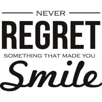Rienda Libre Graphics - Decomural Never Regret Inspirational Ws-19710