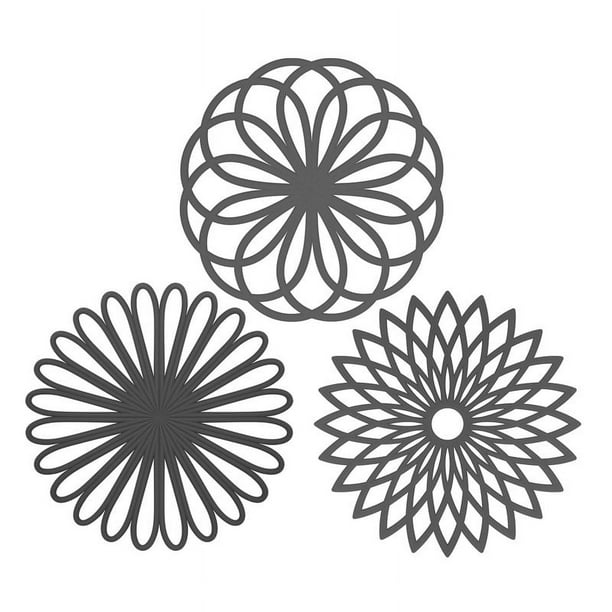 Agarraderas Para Cocina, Salvamanteles De Silicona, Agarraderas, Mantel, Tapete Multiusos Resistente Al Calor Con Diseño De Flores.