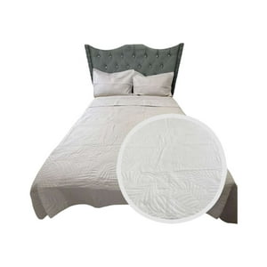 Iiimussa - Quilt Cubrecama De Lujo Verano 2 Plaza Gris