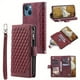 thumbnail image 1 of Premium Leather Flip Phone Case with Zipper Wallet for iPhone 14, 13, 12, 11 Pro Max, X, XS, XR, 8, 7, Plus SE 2020, 2022, 1 of 3