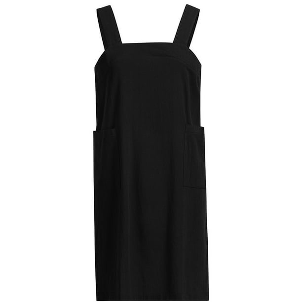 Delantal holgado de lino y algodón para mujer, con espalda cruzada, ideal para hornear, cocinar y trabajar en jardinería.