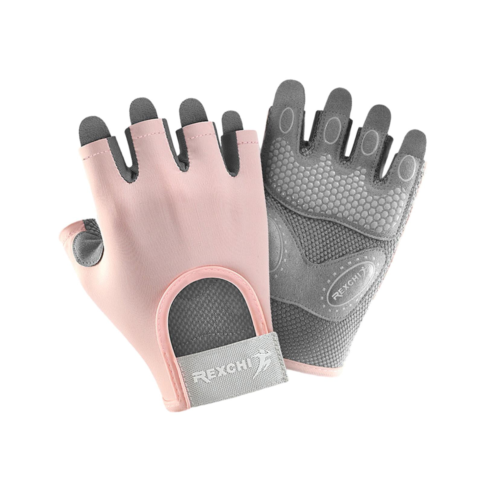 Ioensy - Guantes De Ciclismo Deportivos Ejercicio Mujeres Hombres Mitones Entrenamiento Guantes De Levantamiento De Pesas Rosa Oscuro