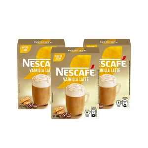 Pack 3 Cajas Café Nescafé Instantáneo Vainilla Latte 148G X3