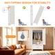 thumbnail image 1 of 60" Tall Metal Wardrobe Cabinet with 1 Drawer and Hanging Rod, 2 Doors Wardrobe Closet with Shelf for Bedroom, Office, Laundry Room,Entryway ,Foyer,Guesthouse (White), 1 of 3