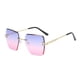 thumbnail image 1 of Trendy Oversized Rimless Sunglasses for Women - UV Protection Metal Eyewear for Outdoor Hiking, 1 of 5