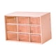 thumbnail image 5 of Organizador de cajones pequeño para escritorio, organizador de cuentas para mujeres y niñas, caja de almacenamiento para joyería, suministros de arte, 9 Cajones Rosa Piel, 5 of 5
