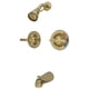 thumbnail image 1 of Grifo Kingston Brass Vintage de dos manijas para tina y regadera, latón pulido, 1 of 3