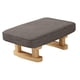 thumbnail image 4 of Reposapiés Rectangular Con Patas De Madera Para Comedor, Dormitorio, Escritorio, Gris Oscuro, 4 of 5