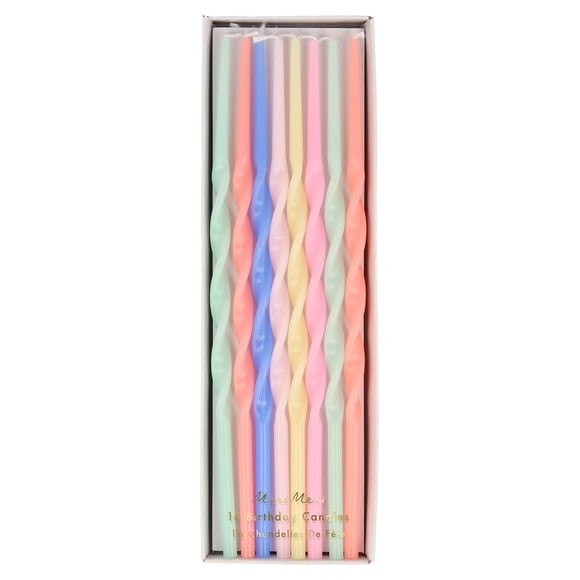Velas De Cumpleaños Twisted Long 178 Mm (Paquete De 16)