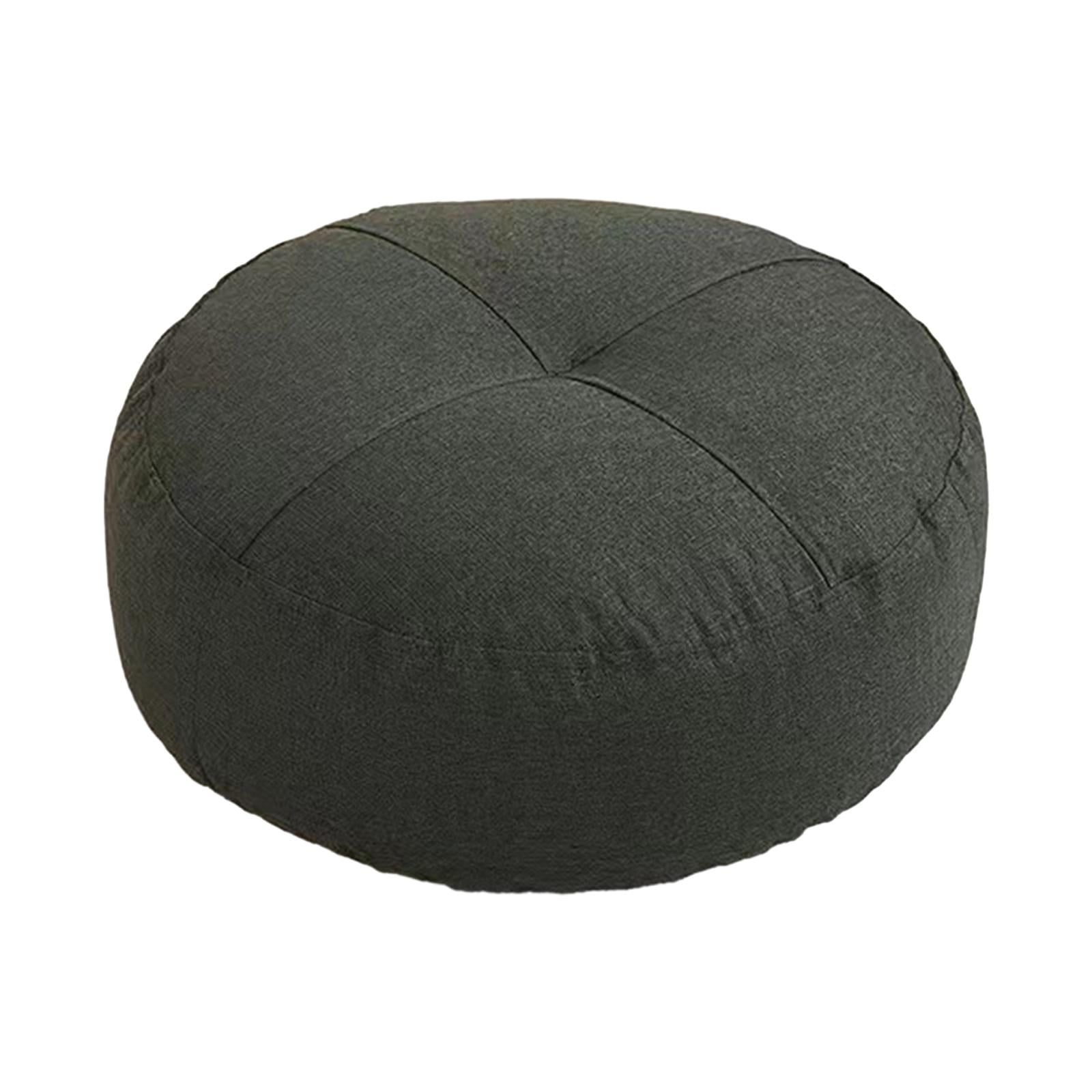 Magideal - Cojín De Suelo Redondo Para Asiento, Cojín De Meditación Pequeño De Primera Calidad, Almohada De Suelo Para Meditación Para Yoga, Sofá, Cama, Dormitor Gris Oscuro