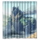 thumbnail image 1 of Cortina de ducha con diseño de dibujos animados y hermosos paisajes, con ganchos, tamaño 60 x 72 pulgadas, 1 of 3