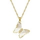 thumbnail image 1 of Collar Mariposa Cristal - Acero Inoxidable Bañado En Oro 18k, 1 of 3