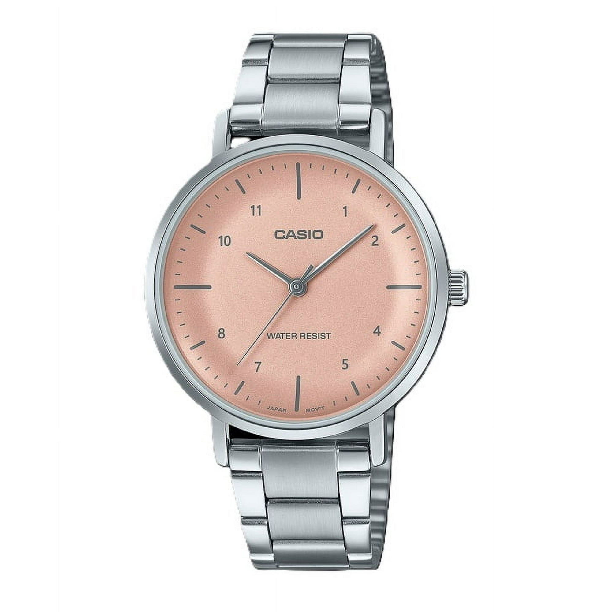 Reloj Analógico Casio Ltp-vt03d-4b Acero Inoxidable Salmón Mujer