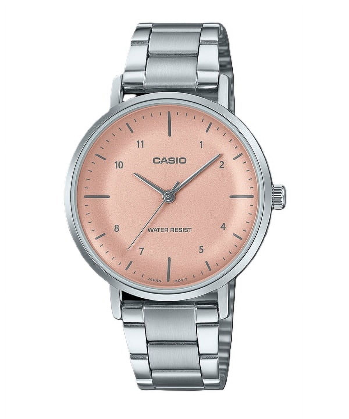 Reloj Casio Standard Analog Stainless Steel Salmon Dial Quartz Ltp-Vt03D-4B Women'S Watch